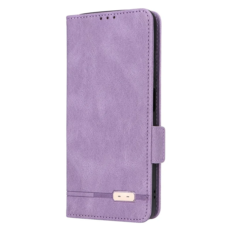 For Samsung Galaxy A05s 4G Case Hardware Decor PU Leather Phone Cover - Purple