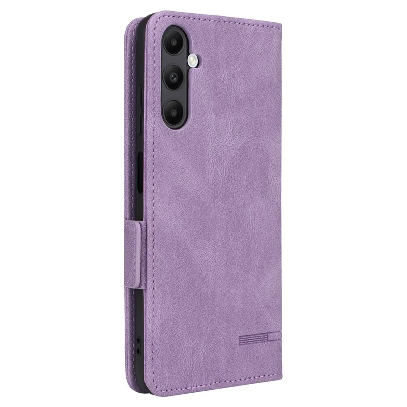 For Samsung Galaxy A05s 4G Case Hardware Decor PU Leather Phone Cover - Purple