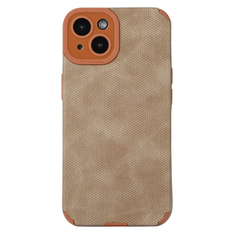 Morandi-Stil Handyhülle für iPhone 13 Case TPU+PU-Leder-Schale - Braun