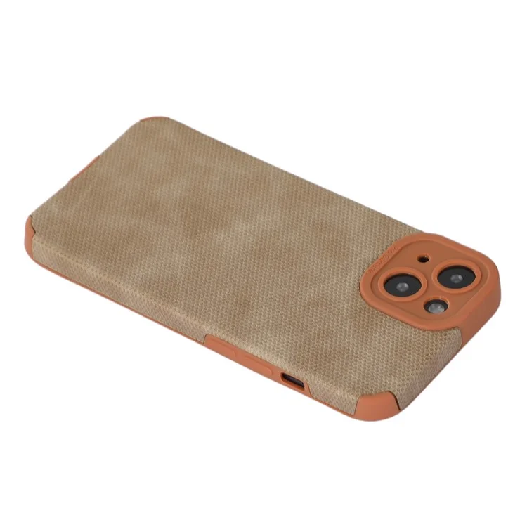 Morandi-Stil Handyhülle für iPhone 13 Case TPU+PU-Leder-Schale - Braun