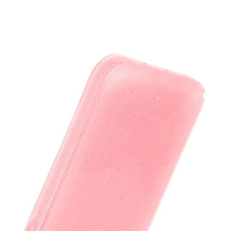 For iPhone 13 6.1 inch Case Glitter Powder Soft TPU Anti-drop Jelly Phone Cover - Pink