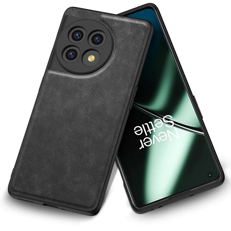 Per OnePlus 11 5G PU Pelle+TPU+PC Custodia per Telefono Retrò Anti-graffio - Nero