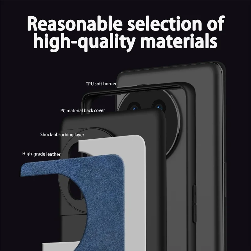 Per OnePlus 11 5G PU Pelle+TPU+PC Custodia per Telefono Retrò Anti-graffio - Nero