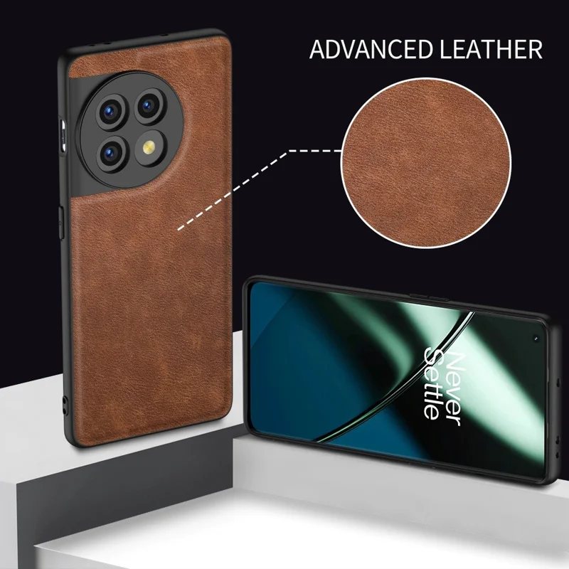 Per OnePlus 11 5G PU Pelle+TPU+PC Custodia per Telefono Retrò Anti-graffio - Nero