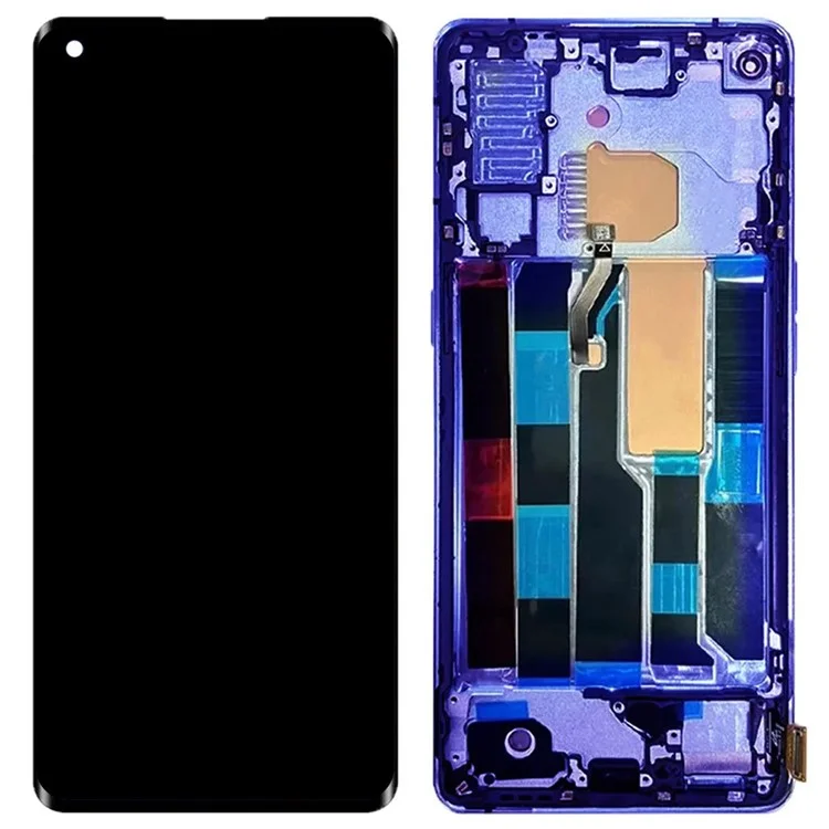 Для Oppo Reno4 Pro 5G OEM Grade S AMOLED Экран и Digitizer Сборка + Рамка Запчасть Телефона (без Логотипа) - Синий