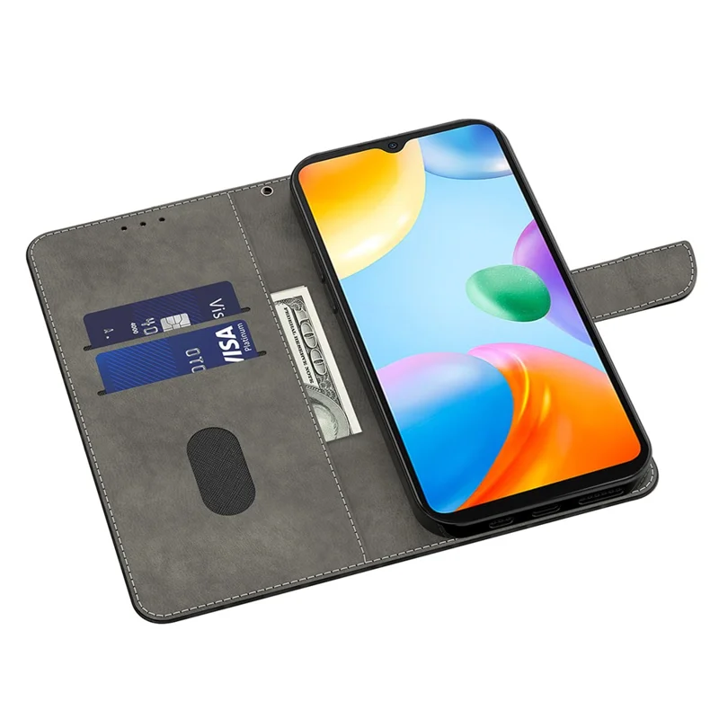 For Xiaomi Redmi Note 12 4G Case Shockproof Phone Case Leather Flip Wallet Cover - Sleeping Owl