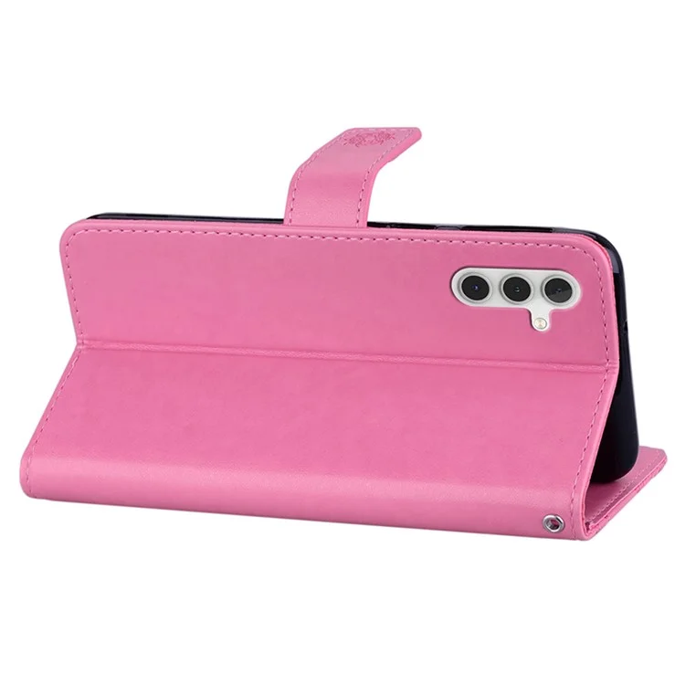 Für Samsung Galaxy A15 4G Case Rhinestone Decor Leder Stand Handy Geldbörse Abdeckung - Rose