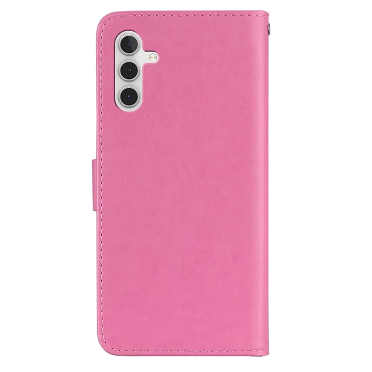 Für Samsung Galaxy A15 4G Case Rhinestone Decor Leder Stand Handy Geldbörse Abdeckung - Rose