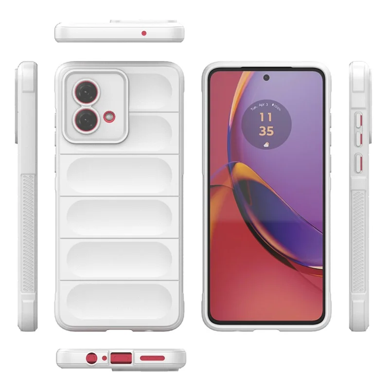 For Motorola Moto G84 5G Case Anti-scratch Rugged Phone TPU Cover - White