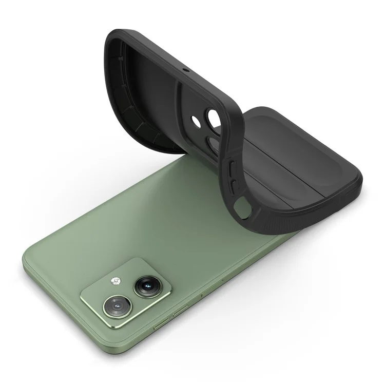 Für Motorola Moto G54 5G Tpu-hülle Drop-proof Rugged Rugged Rückenabdeckung - Schwarz