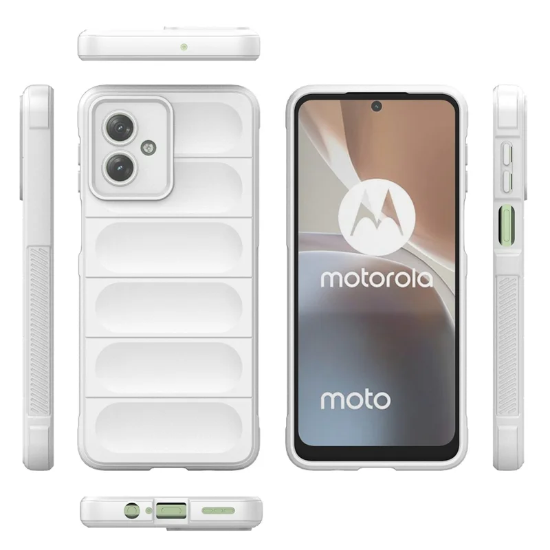 For Motorola Moto G54 5G TPU Case Drop-proof Rugged Phone Back Cover - White