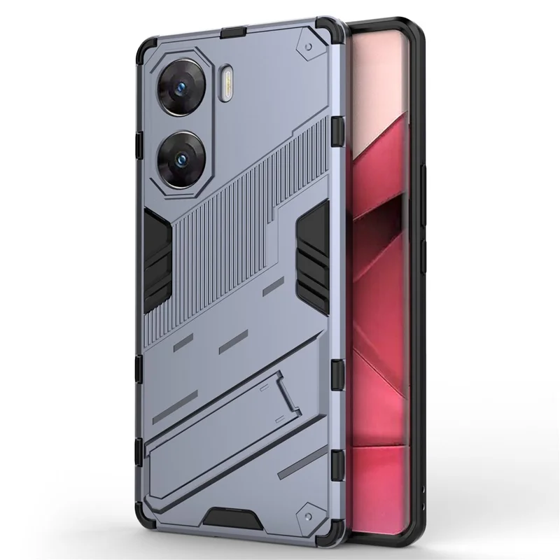 For vivo V29e (India) 5G Case Kickstand PC+TPU Phone Back Cover - Grey