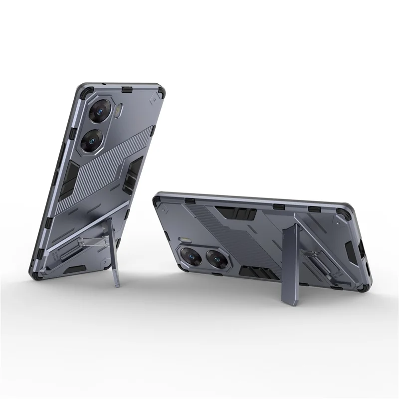 For vivo V29e (India) 5G Case Kickstand PC+TPU Phone Back Cover - Grey