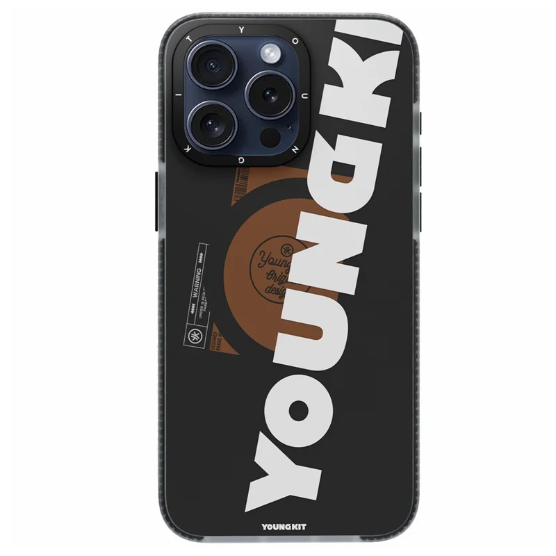 Youngkit Для Iphone 15 Pro Max Case, Совместимый с Magsafe Anti-Drop TPU IMD Phone Shell - Черный