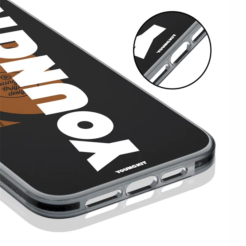 Youngkit Для Iphone 15 Pro Max Case, Совместимый с Magsafe Anti-Drop TPU IMD Phone Shell - Черный