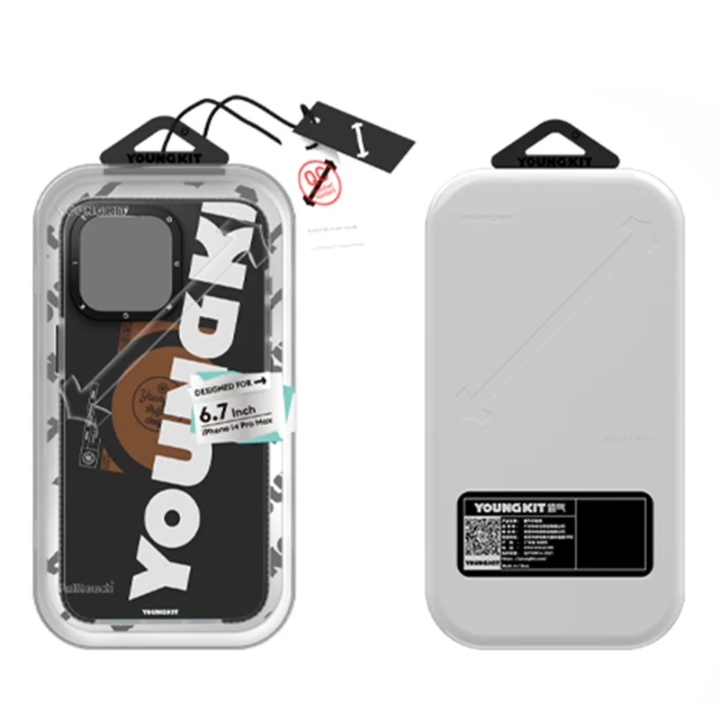 Youngkit Для Iphone 15 Pro Max Case, Совместимый с Magsafe Anti-Drop TPU IMD Phone Shell - Черный