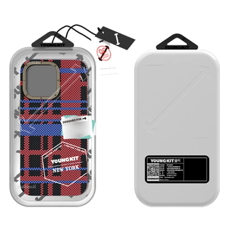Youngkit Для Iphone 15 Pro Max Case, Совместимый с Magsafe 600D Aramid Fibre Phone Case - Синий