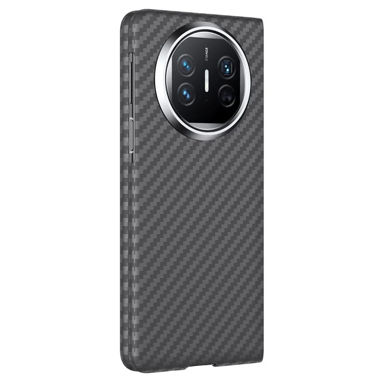 GKK Для Huawei Mate X5 Чехол Жесткий  ПК Углеродное волокно Текстура Магнитный Чехол для Телефона - Серый