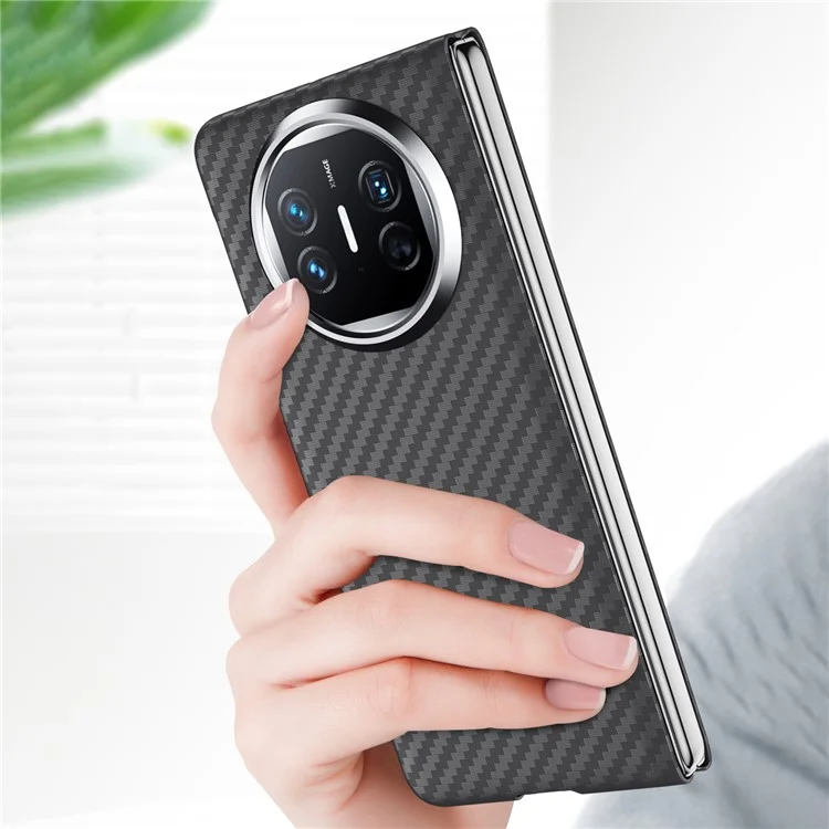 GKK Для Huawei Mate X5 Чехол Жесткий  ПК Углеродное волокно Текстура Магнитный Чехол для Телефона - Серый
