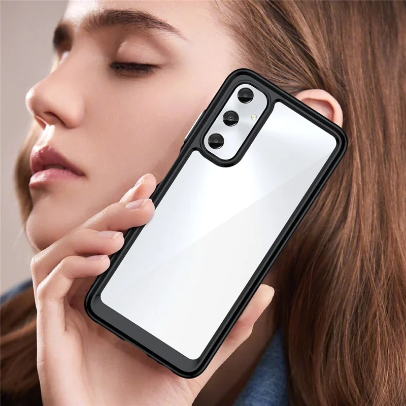 Para Samsung Galaxy A05s 4G Case TPU + Acrylic Shock Absorbing Phone Back Cover - Preto