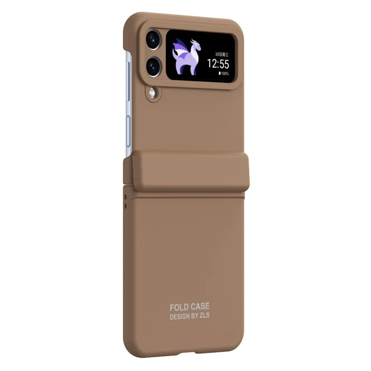 Pour Samsung Galaxy Z Flip4 5G Case de Téléphone Anti-flic Hard PC - Brun