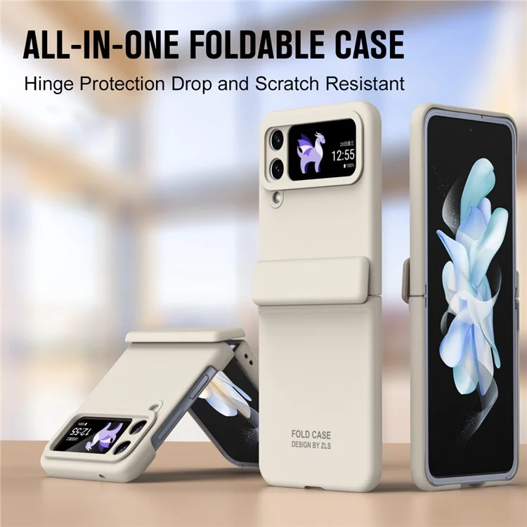 Pour Samsung Galaxy Z Flip4 5G Case de Téléphone Anti-flic Hard PC - Brun