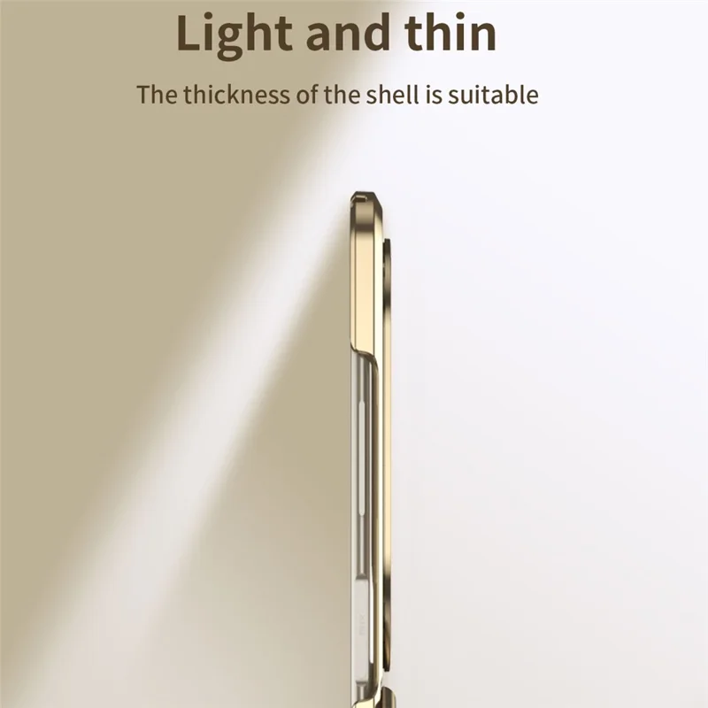 For Oppo Find N2 Flip 5G Case PC Wing Frame Design Electroplating Protective Phone Cover - Black