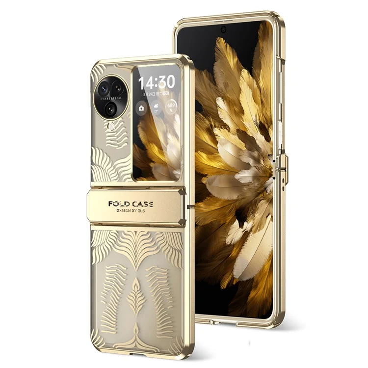 Per Oppo Trova N3 Flip 5G Case Frame Design Protezione Copertina Per Telefono PC - Oro