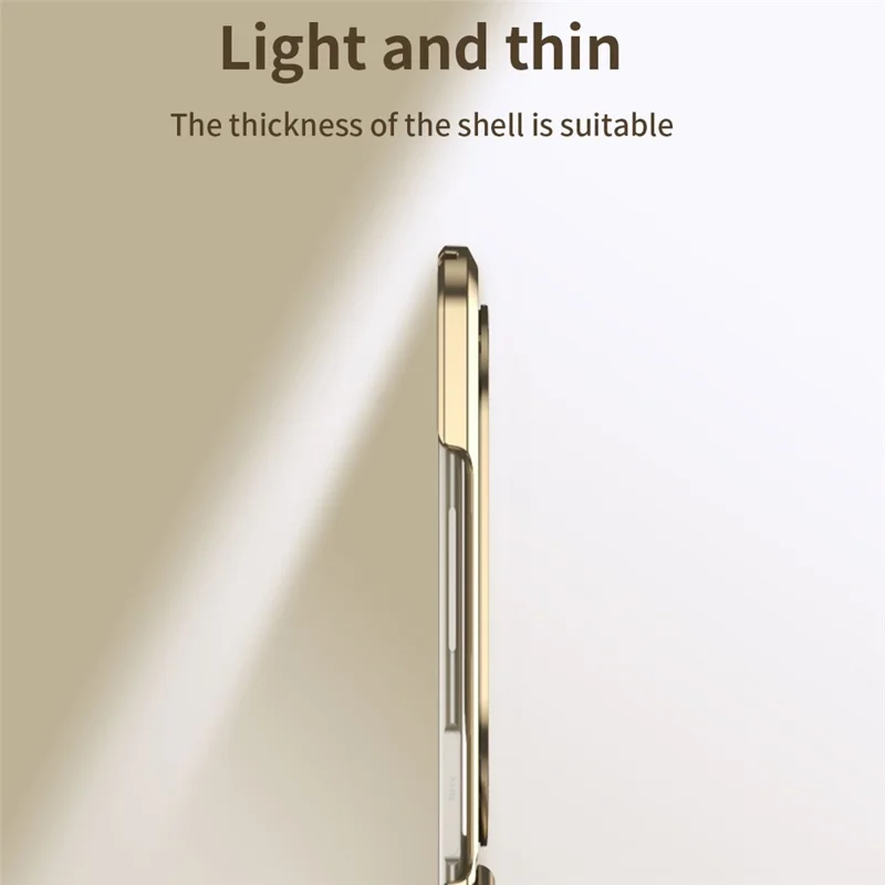 For Samsung Galaxy Z Flip4 5G Case Hard PC Wing Frame Design Protective Phone Cover - Gold