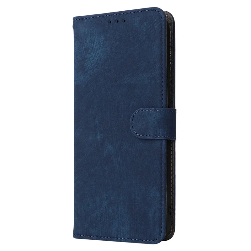For Samsung Galaxy A05 4G Case PU Leather RFID Blocking Cover with Strap - Blue