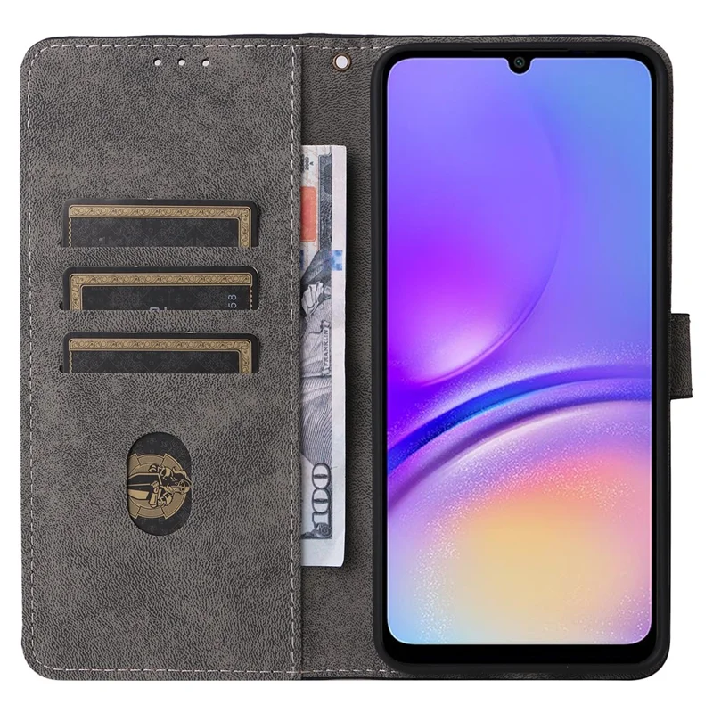 Für Samsung Galaxy A05 4G Hülle PU-Leder RFID-blockierende Abdeckung mit Tragegurt - Grün