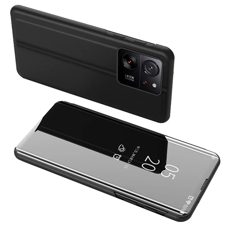 For Xiaomi 13T / 13T Pro / Redmi K60 Ultra Flip Leather Cover with Stand Full Body Protective Phone Case - Black