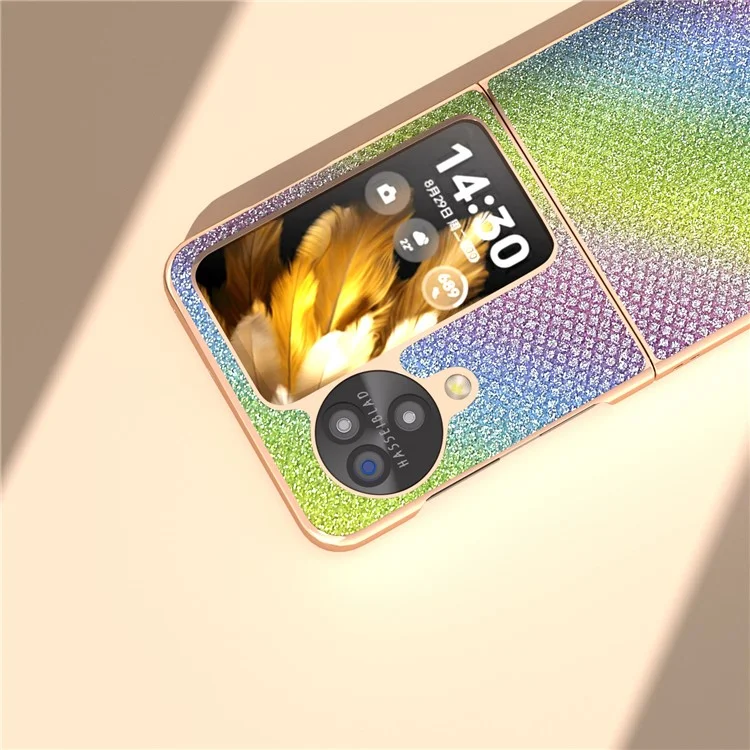 Para Oppo Find N3 Flip 5G Funda Textura de Diamantes Electrochapado Cubierta de Teléfono - Multicolor