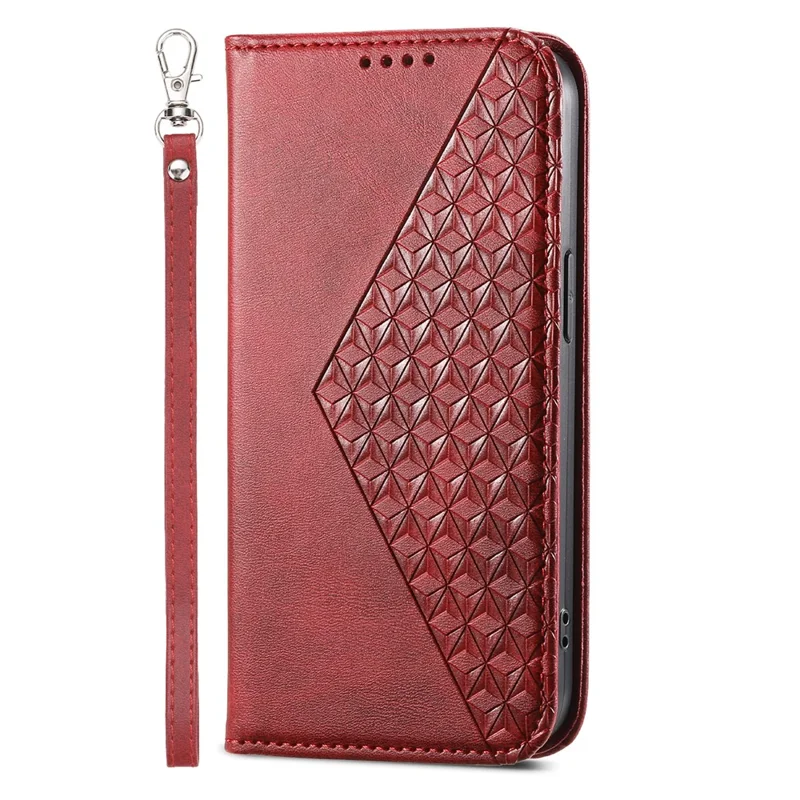 For Motorola Moto G54 5G Case Wallet PU Leather Imprinted Phone Cover - Red