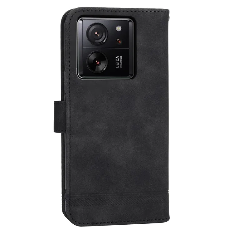 DIERFENG DF-03 per Xiaomi 13T / 13T Pro / Redmi K60 Ultra Custodia Wallet Wallet Phone Shell Stand Protezione in pelle PU - Nero