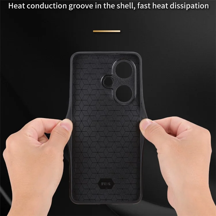 AZNS For Oppo K11 5G / OnePlus Nord CE3 5G Case Imprinted PU Leather+TPU Phone Cover - Brown