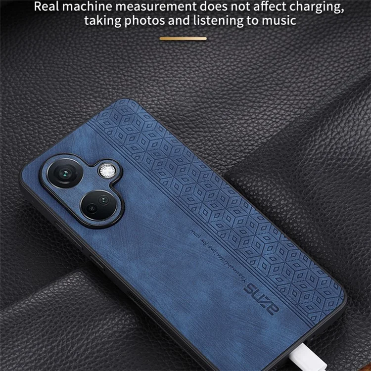 AZNS For Oppo K11 5G / OnePlus Nord CE3 5G Case Imprinted PU Leather+TPU Phone Cover - Brown