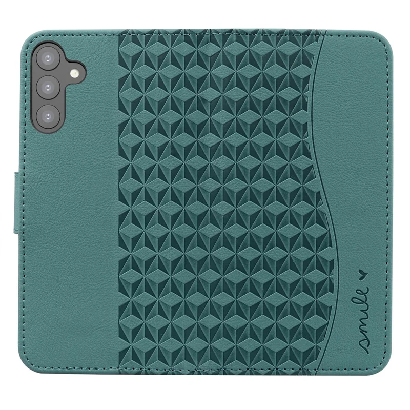 Capa para Samsung Galaxy S23 FE, estojo de carteira de couro com impressão de rombo, verde