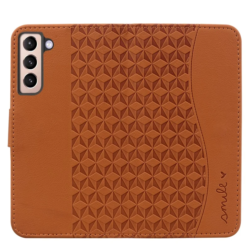 Для Samsung Galaxy S23+ Case Imprinted PU Leather Wallet Stand Smartphone Cover - Коричневый