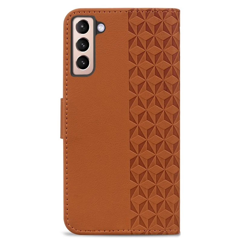 Для Samsung Galaxy S23+ Case Imprinted PU Leather Wallet Stand Smartphone Cover - Коричневый