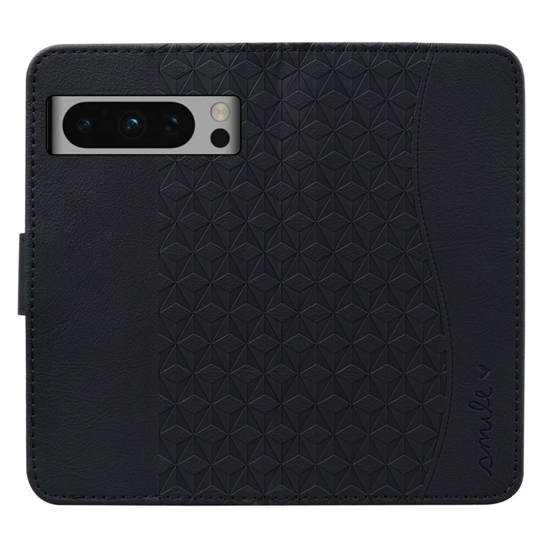 Funda para Google Pixel 8 Pro Caso Impresión de rombos Protección completa Cubierta de teléfono de cuero PU - Negro