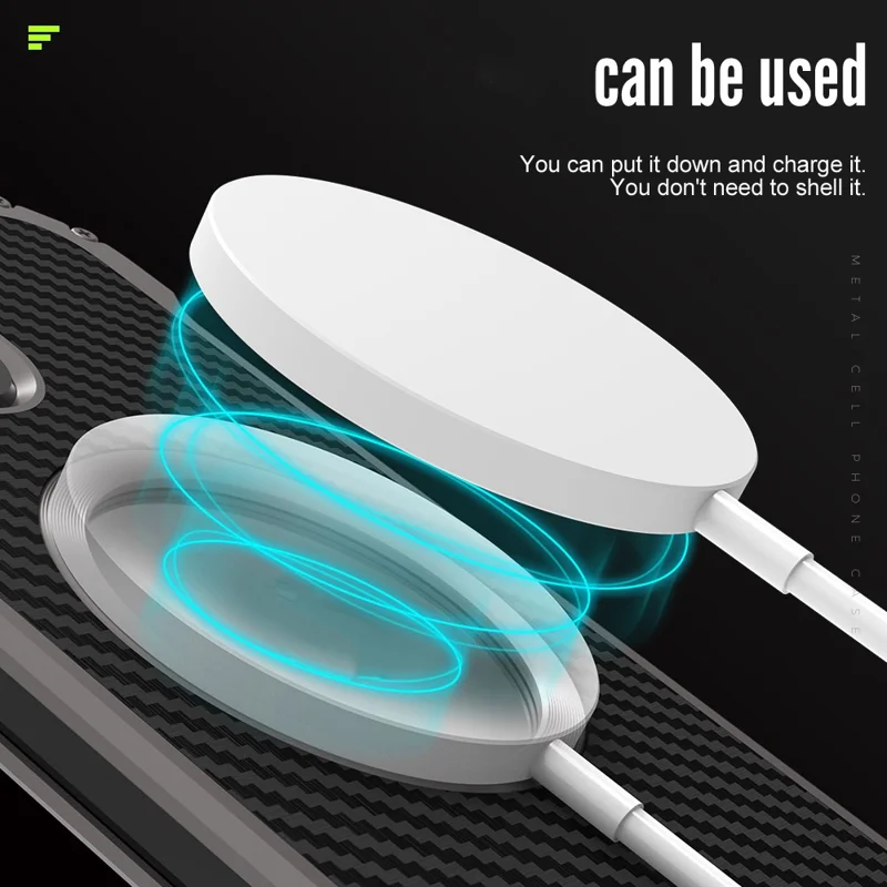 R-JUST RJ-51 For iPhone 15 Pro Max Case PC + Aluminum Alloy Hollow Phone Cover Compatible with MagSafe