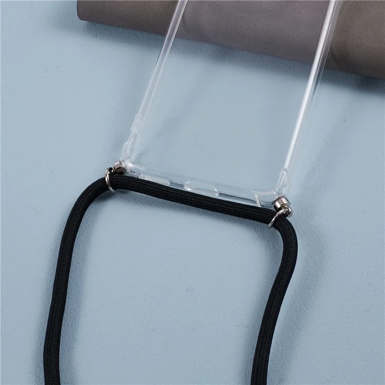 Для Huawei Mate 60 Clear Case Precise Cutout Phone TPU Cover with Lanyard
