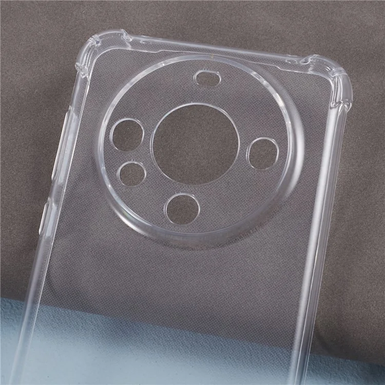Для Huawei Mate 60 Clear Case Precise Cutout Phone TPU Cover with Lanyard