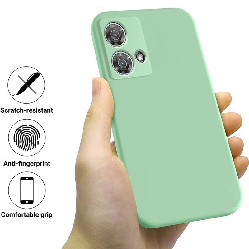For Motorola Edge 40 Neo 5G Case Soft Anti-Scratch Liquid Silicone Phone Cover - Green
