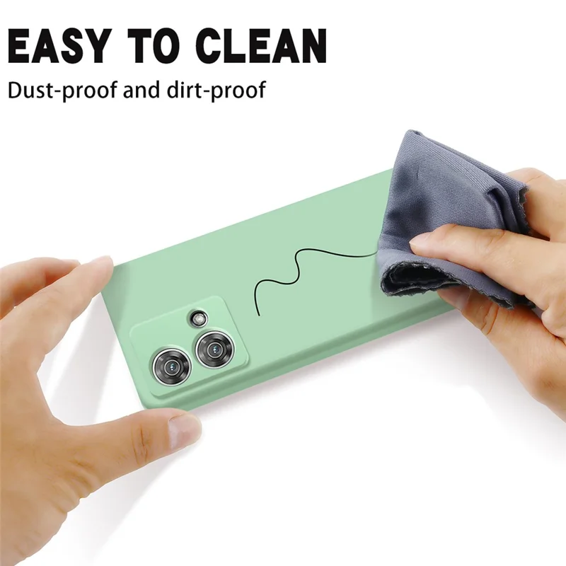 For Motorola Edge 40 Neo 5G Case Soft Anti-Scratch Liquid Silicone Phone Cover - Green