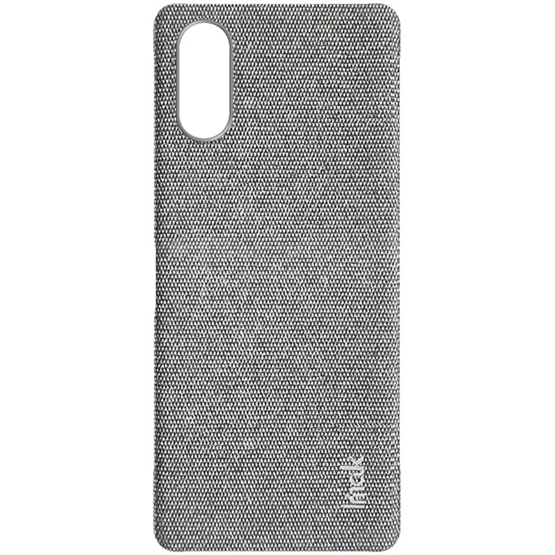 IMAK Ruiyi Series für Sony Xperia 5 V Case Cloth Texture Shell Stoßfester PU-Leder + PC Handyhülle - Hellgrau