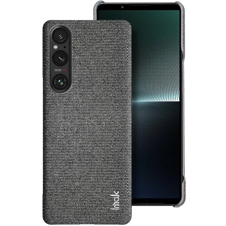 IMAK Ruiyi Series for Sony Xperia 1 V Case Dustproof PU Leather + PC Phone Protector - Dark Grey
