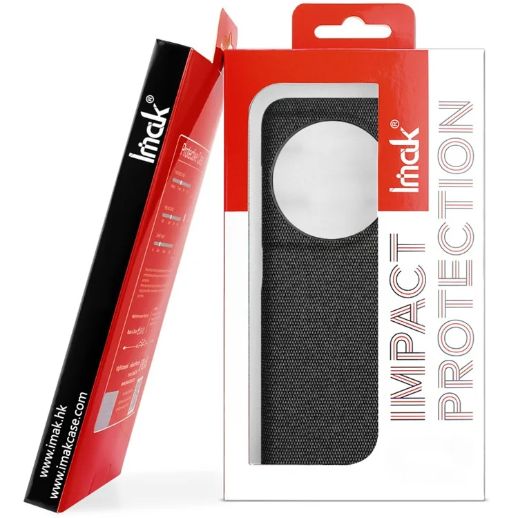 IMAK Ruiyi Series for Sony Xperia 1 V Case Dustproof PU Leather + PC Phone Protector - Dark Grey