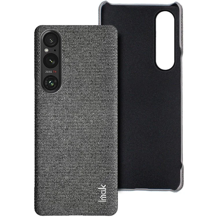 IMAK Ruiyi Series for Sony Xperia 1 V Case Dustproof PU Leather + PC Phone Protector - Dark Grey